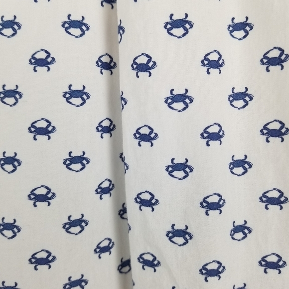 Peter Millar Mens Button Up Short Sleeve Collared Shirt Size XL Blue Crab Print - Picture 5 of 10